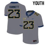 Youth West Virginia Mountaineers NCAA #23 Ja'Corey Hammett Gray Authentic Nike Stitched College Football Jersey FZ15T38JY